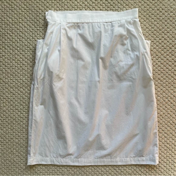 French vintage white cotton skirt with pockets - Picture 10 of 15